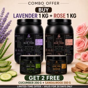 Lebami Naturals Lavender & Rose Aloe Vera Gel Combo