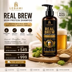 Lebami Naturals Real Brew Beer Protein Shampoo